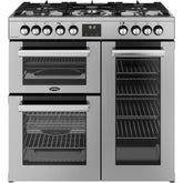 90cm Dual Fuel Cooker, Stainless Steel - Belling RCA COOKCENTRE 90DF - London Houseware - 1