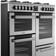100cm Dual Fuel Belling Range Cooker, Stainless Steel - RCA COOKCENTRE 100DF - London Houseware - 4