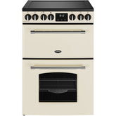 Ceramic Electric Cooker with Double Oven, Cream - Belling Farmhouse 60E - London Houseware - 1