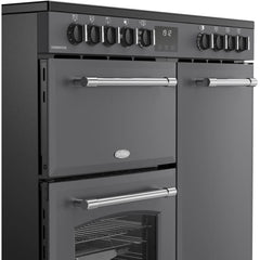 90cm Ceramic Belling Range Cooker, Grey - RCA FARMHOUSE 90E AN - London Houseware - 4