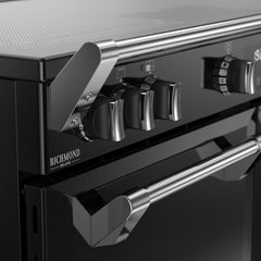 100cm Induction Stoves Range Cooker, Black, A Rated - DX RCA RICH 100Ei ZLS - London Houseware - 3