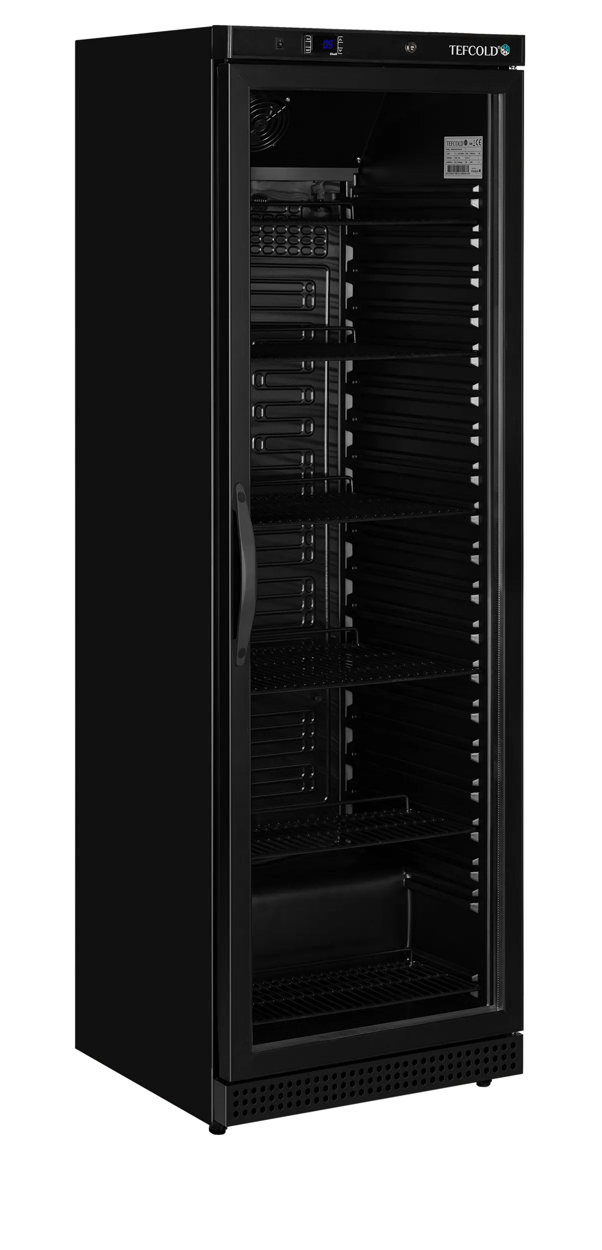 BLACK Glass Door Merchandiser – 400L Refrigerator UR400G