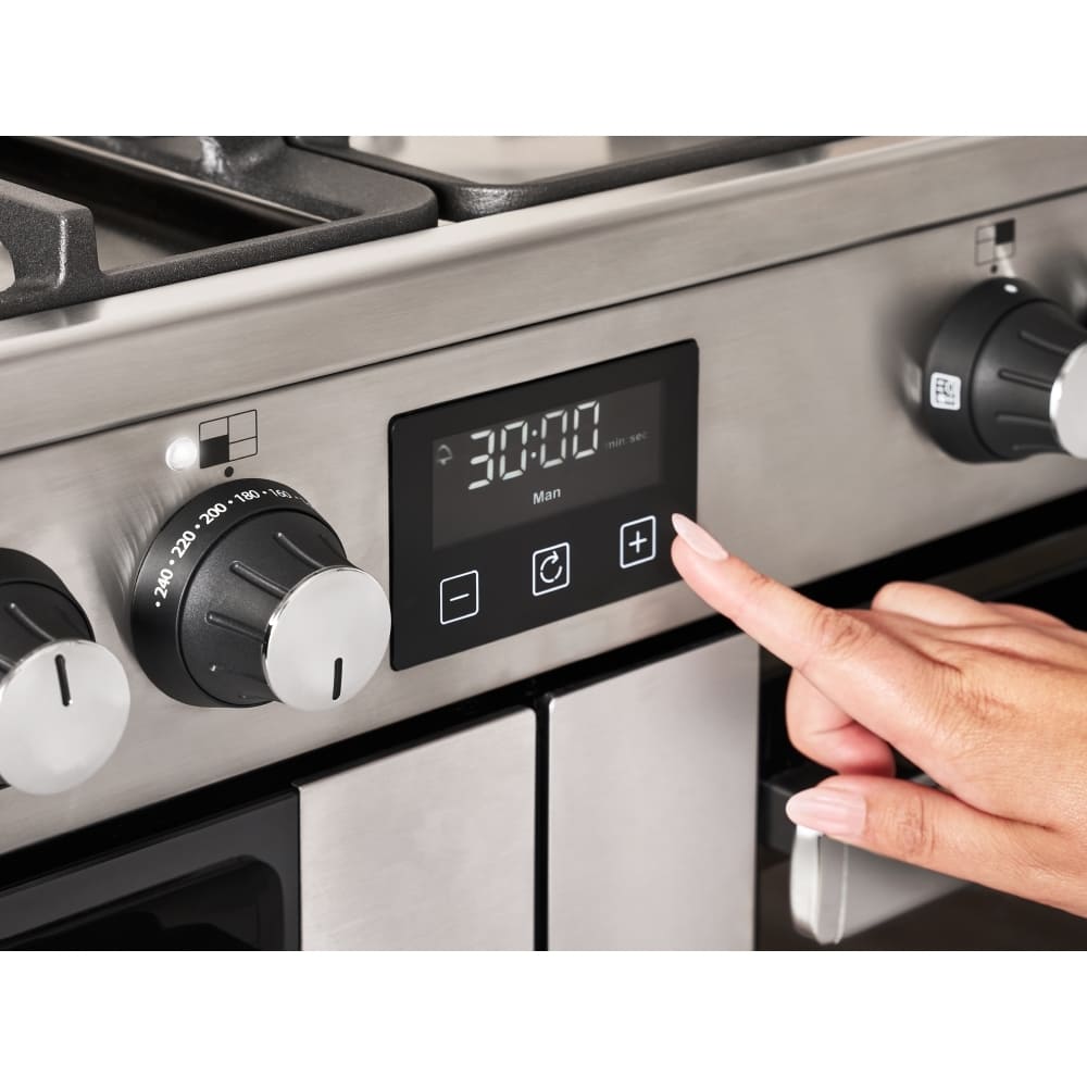 100cm Dual Fuel Belling Range Cooker, Black - RCA COOKCENTRE 100DF - London Houseware - 16