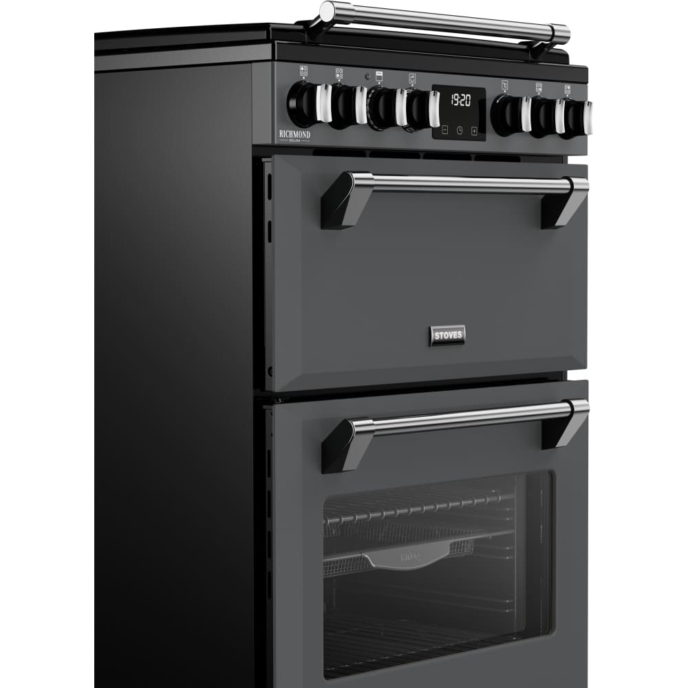 Dual Fuel Cooker with Double Oven, Grey, A Rated - Stoves DXMRARICH 60DF - London Houseware - 5