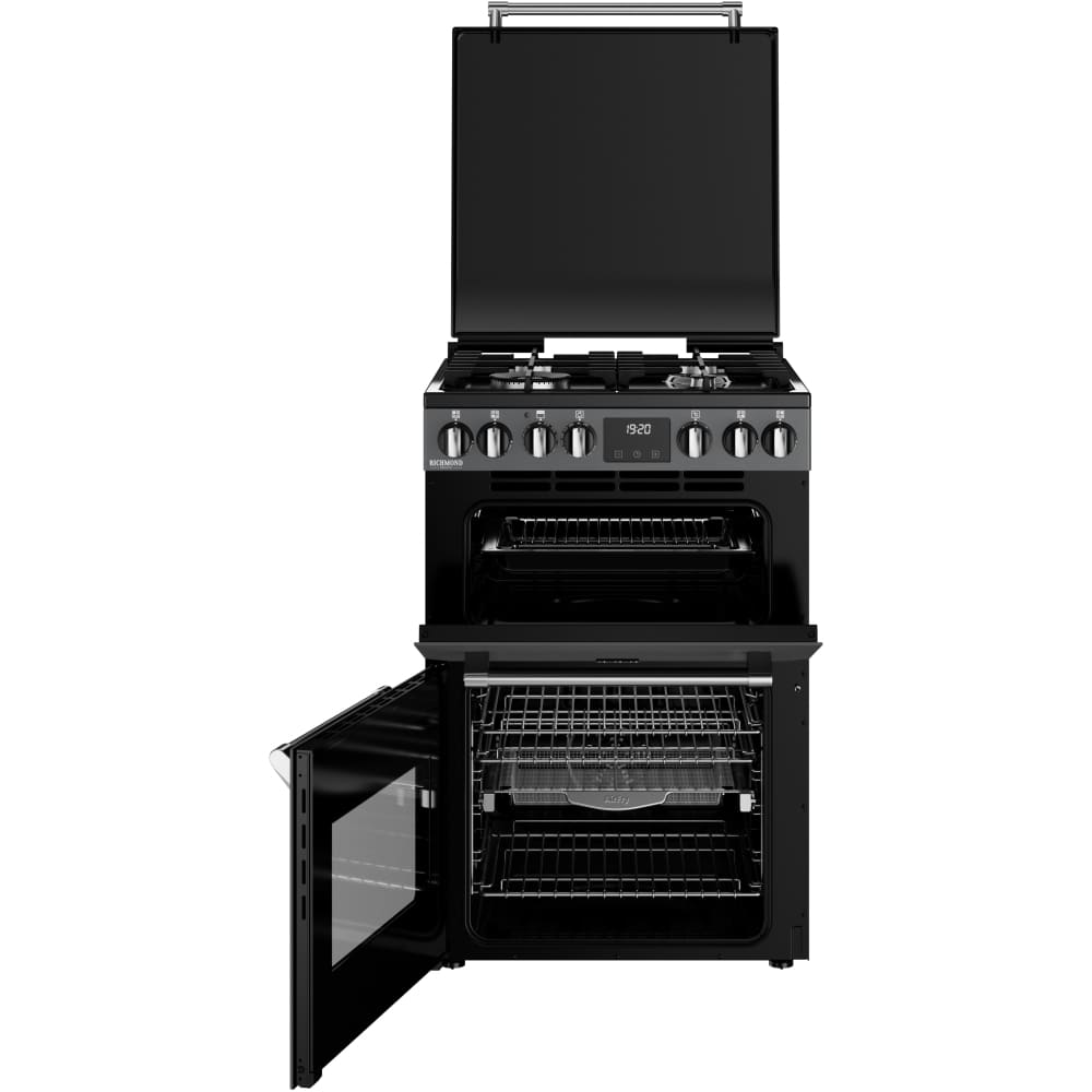 Dual Fuel Cooker with Double Oven, Grey, A Rated - Stoves DXMRARICH 60DF - London Houseware - 7