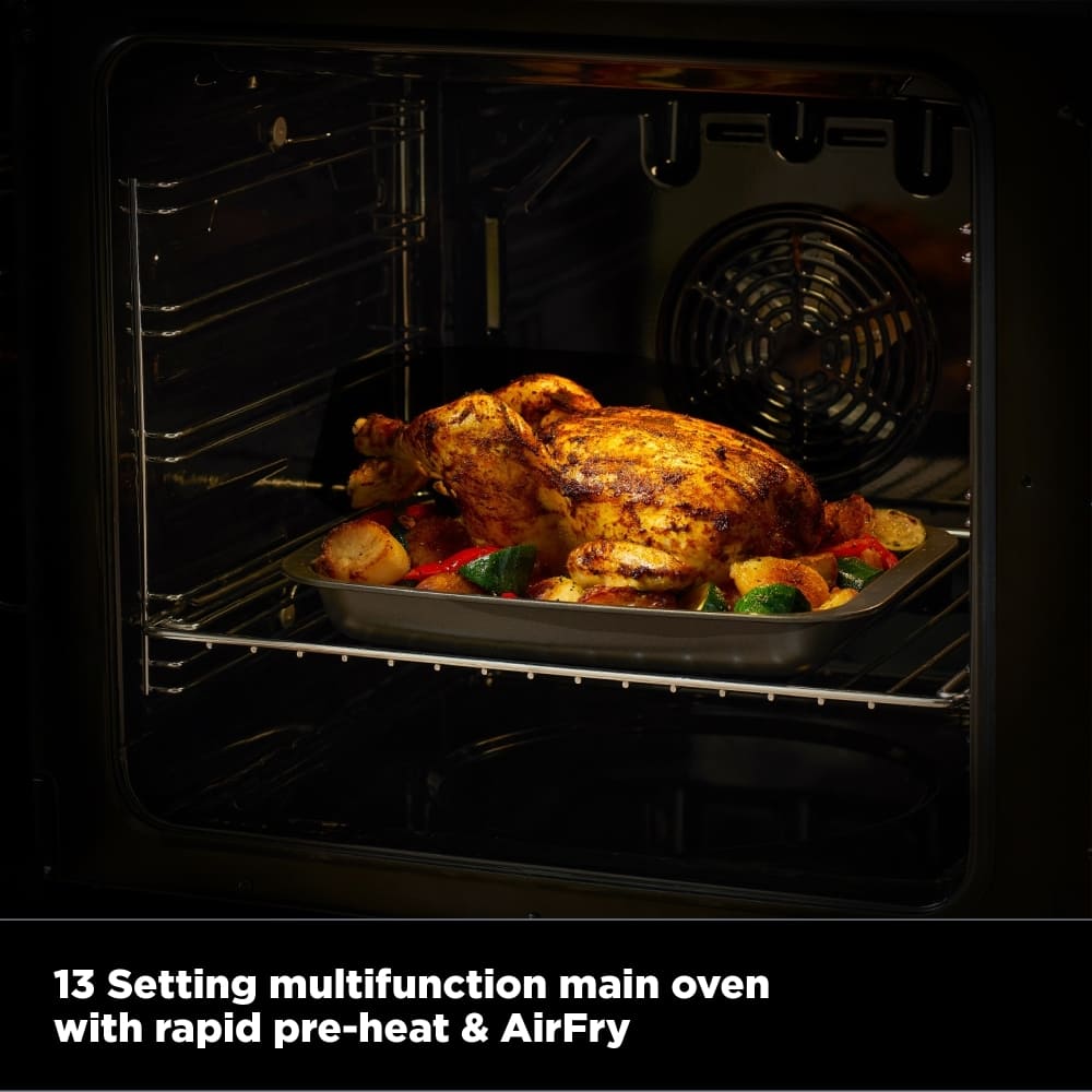 Dual Fuel Cooker with Double Oven, Black - Stoves DXMRARICH 60DF - London Houseware - 12