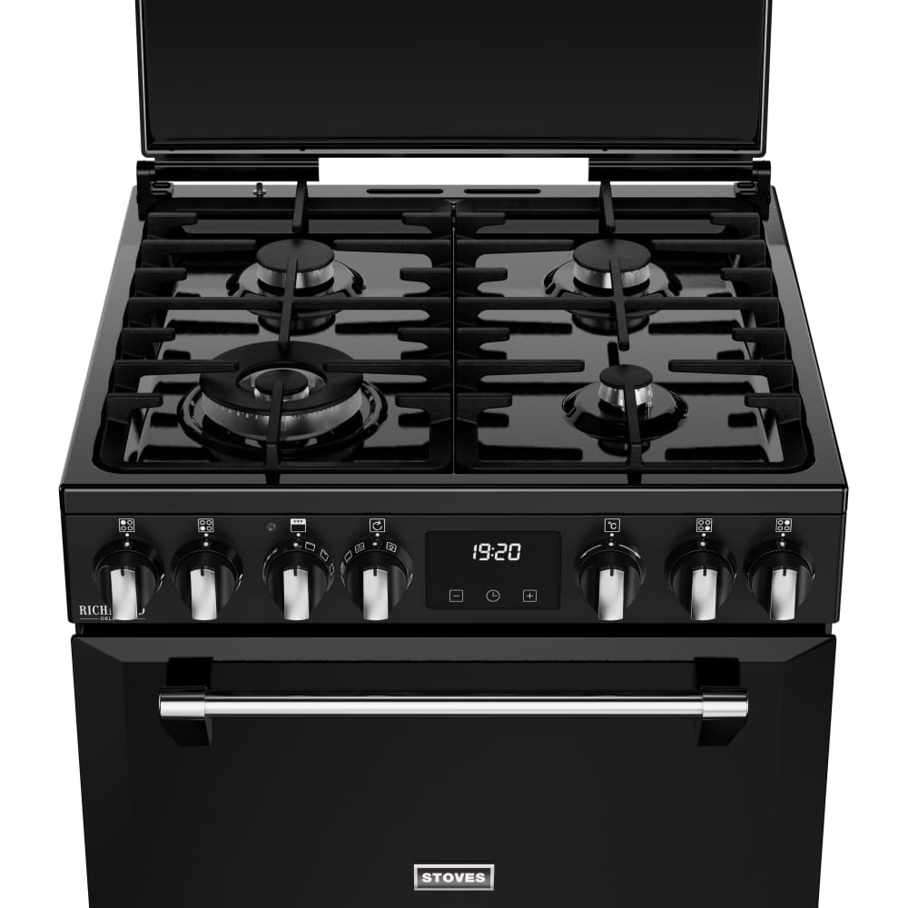 Dual Fuel Cooker with Double Oven, Black - Stoves DXMRARICH 60DF - London Houseware - 10