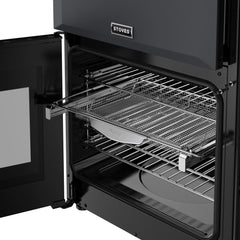 90cm Dual Fuel Stoves Range Cooker, Grey  - RCA RICH 90DF ANT - London Houseware - 3