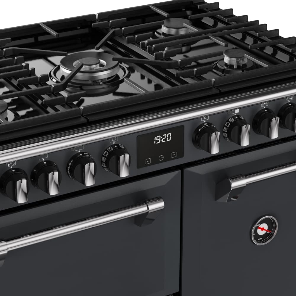 90cm Dual Fuel Stoves Range Cooker, Grey  - RCA RICH 90DF ANT - London Houseware - 10