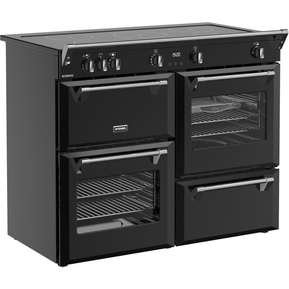 110cm Induction Stoves Range Cooker, Black, A Rated - RCA RICH 110Ei TCH BL - London Houseware - 2