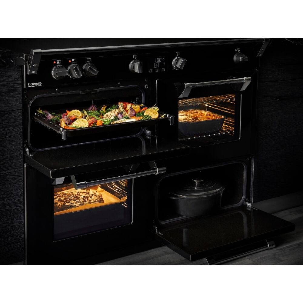 110cm Induction Stoves Range Cooker, Black, A Rated - DX RCA RICH 110Ei RTY - London Houseware - 8