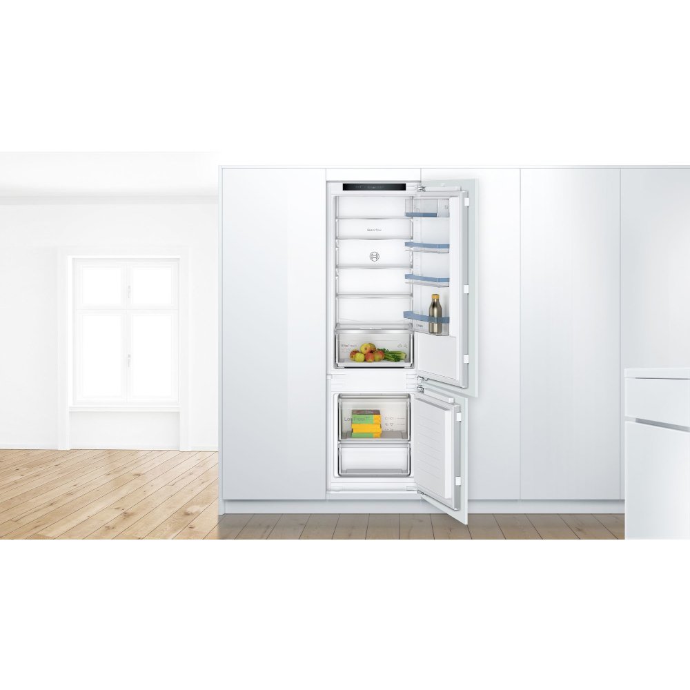 270L Low Frost Integrated Fridge Freezer, Fixed Hinge, White - Bosch KIV87VFE0G Series 4 - London Houseware - 5