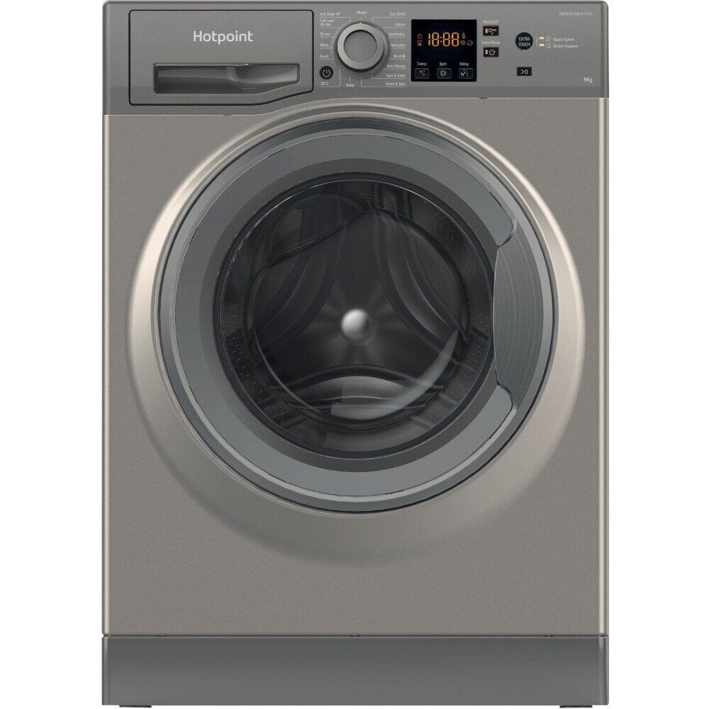 Hotpoint Washing Machine 9kg in Grey, Freestanding – NSWF 945C GG UK N - London Houseware - 1