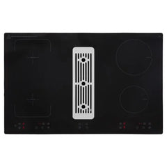 Black Induction Hob with Downdraft Extractor Fan & Filter - SIA IHDR80BL - London Houseware - 2
