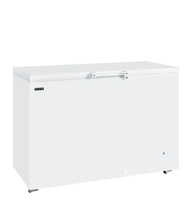 "TEFCOLD GM400 Chest Freezer – 361L Storage, Lockable Lid & Efficient Cooling"